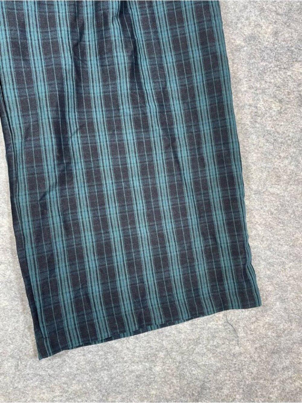 Cider Plaid Wide Leg Pants Blue Black 4XL Grunge Y2K Streetwear Academia Relaxed - Picture 4 of 15